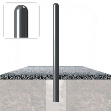 Decoratief vaste parkeerpaal Ø60 met puntkop om te betonneren