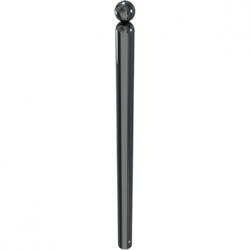 Decoratief vaste parkeerpaal Ø76 met kogelkop om te betonneren