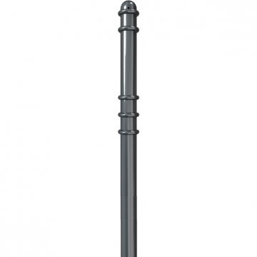 Decoratief vaste parkeerpaal Ø76 met ringen om te betonneren