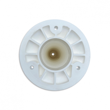 Detail voetflens kunststof flexibele parkeerpaal wit  1