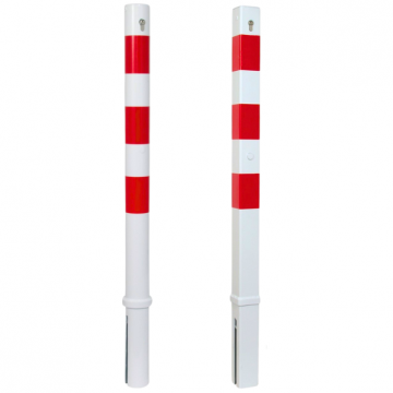 Uitneembare parkeerpalen Ø60-89 en 70x70 mm met cilinderslot