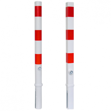 Uitneembare parkeerpalen Ø60-89 en 70x70 mm met driekantslot
