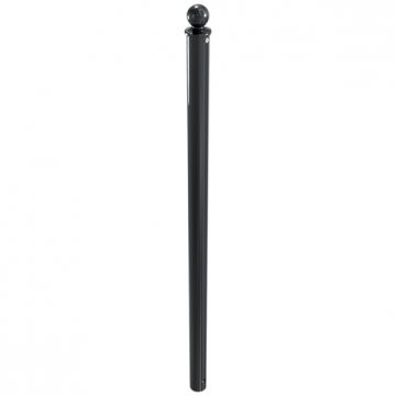 Vaste parkeerpaal 60 mm met bolvormige kop om te betonneren