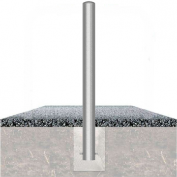 Vaste parkeerpaal rvs 102 mm om te betonneren op fundering