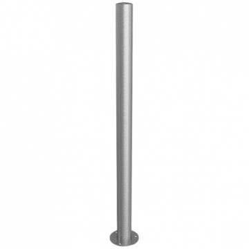 Vaste parkeerpaal rvs 60 mm met voetplaat verankering