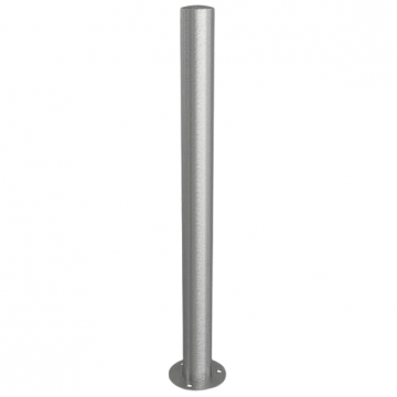 Vaste parkeerpaal rvs 76 mm met voetplaat verankering