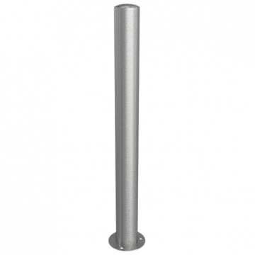 Vaste parkeerpaal rvs 89 mm met voetplaat verankering
